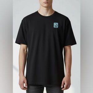Volcom men's stone‎ rays short sleeve T-Shirt black size large cotton